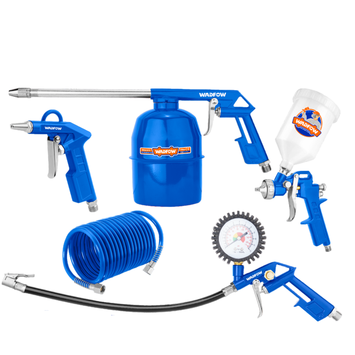 Kit pistol de pulverizare cu aer pentru vopsit Wadfow, presiune 4bar, capacitate vopsea 600ml, 5 buc