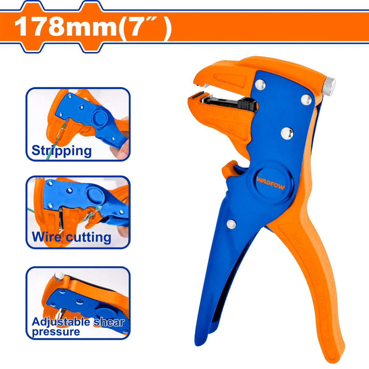 Cleste decablator Wadfow, lama otel, lungime 7"/178mm