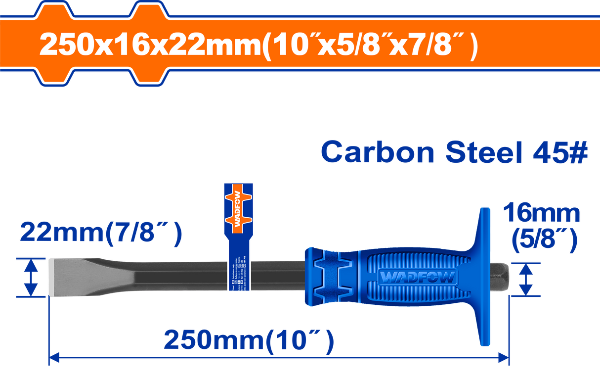 Dalta zidarie Wadfow, otel carbon, dimensiuni 250x16x22mm