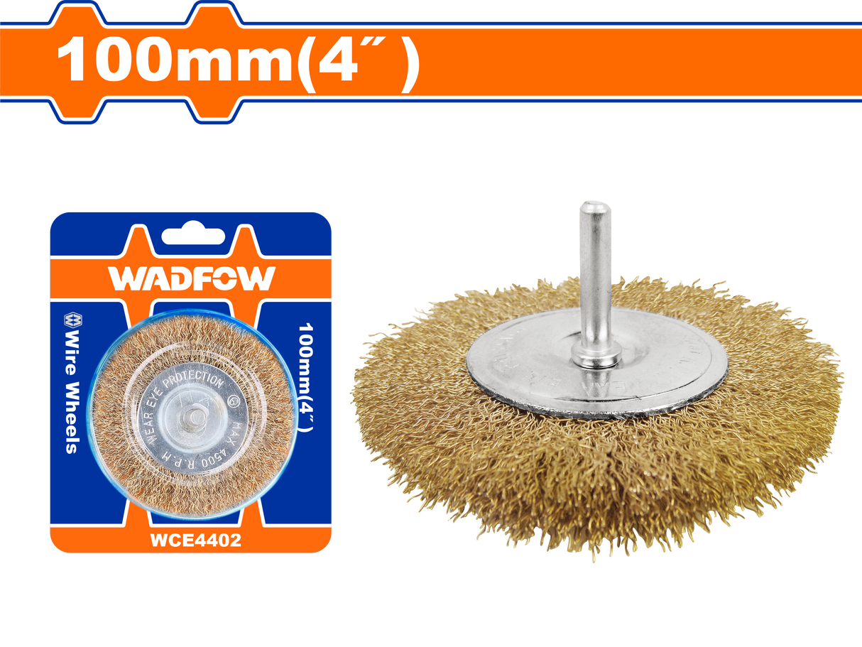 Perie de sarma disc Wadfow, 4500rpm, diametru 100mm