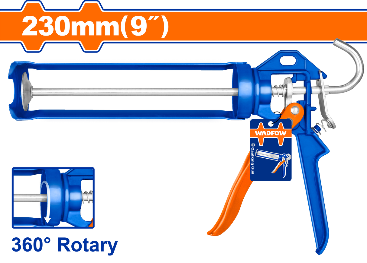 Pistol pentru silicon Wadfow, maner aluminiu, 230mm