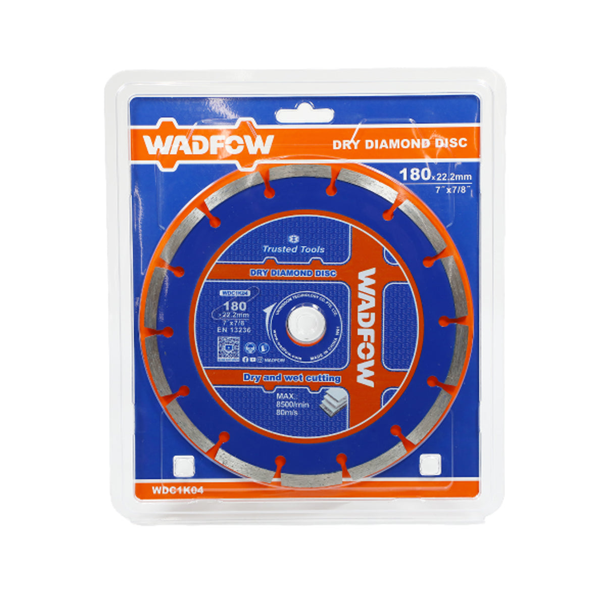 Disc debitare beton Wadfow, dimensiune 180x22.2mm