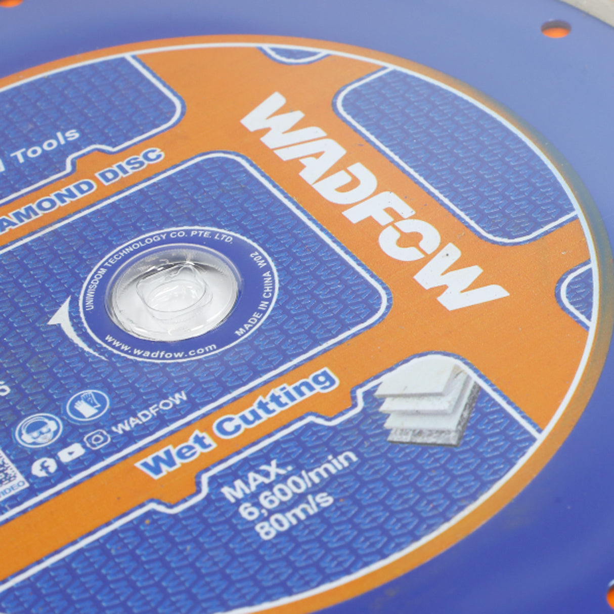 Disc diamantat continuu pentru ceramica Wadfow, taiere umeda, 230x22.2mm