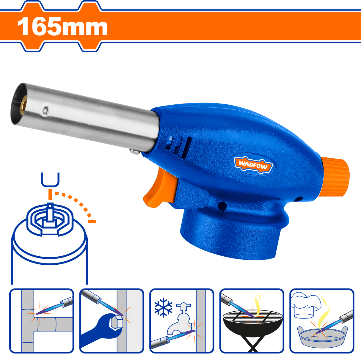 Arzator piezoelectric pentru butelie spray Wadfow, dimensiune 165mm, 80g/h, 1300°