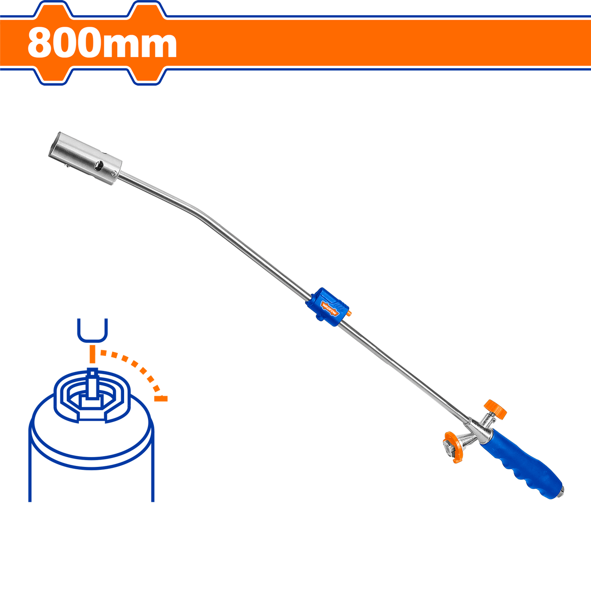 Arzator piezoelectric pentru butelie spray Wadfow, dimensiune 800mm, 180g/h, argintiu
