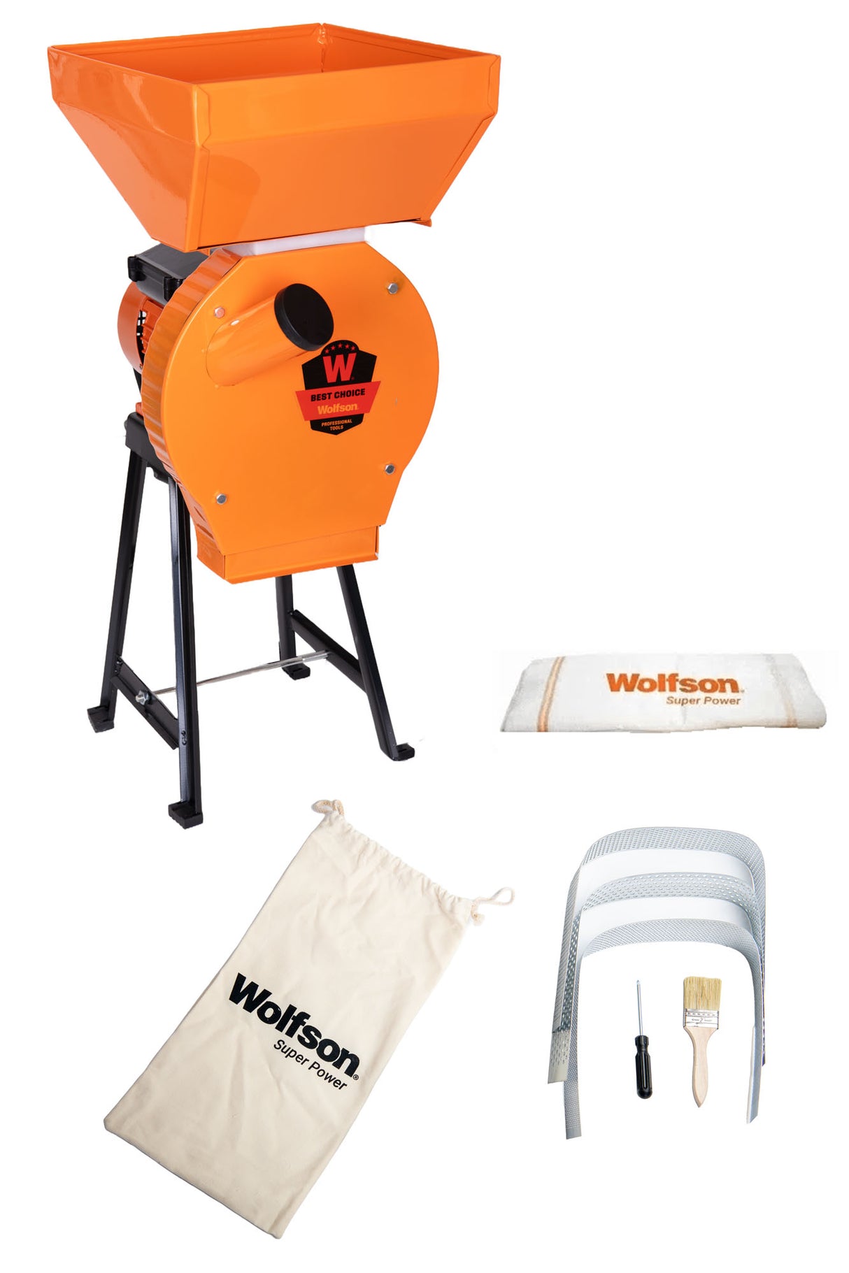*Promo*Moara pentru cereale Wolfson cu suport metalic - 2in1, 2700W, 200kg/h