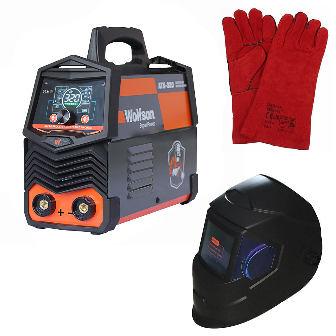 Aparat de sudura cu electrod Wolfson ATX-320 cu Inverter 2 in 1 MMA si LIFT-TIG, 140Ah