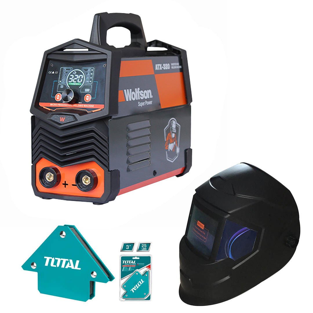 Aparat de sudura cu electrod Wolfson ATX-320 cu Inverter 2 in 1 MMA si LIFT-TIG, 140Ah