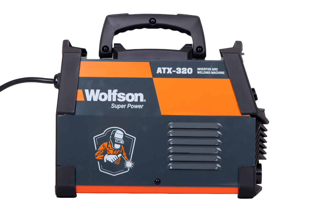 Aparat de sudura cu electrod WOLFSON ATX-320 cu Inverter 2 in 1 MMA si LIFT-TIG, 140Ah + masca automata + manusi + electrozi