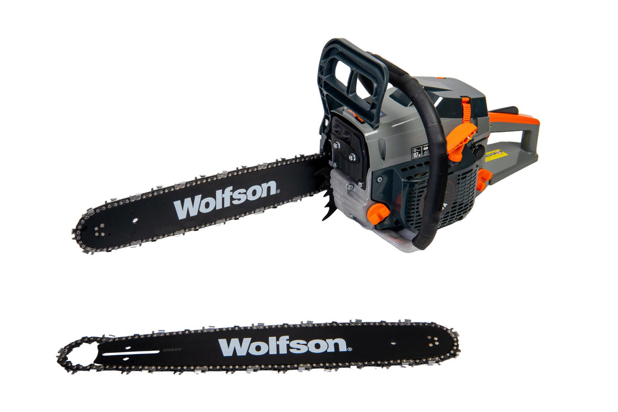 Super drujba Imperio pe benzina Wolfson® STX-580, 2.6CP, 52CC, 2 lame + 2 lanturi Ochelari + Manusi incluse