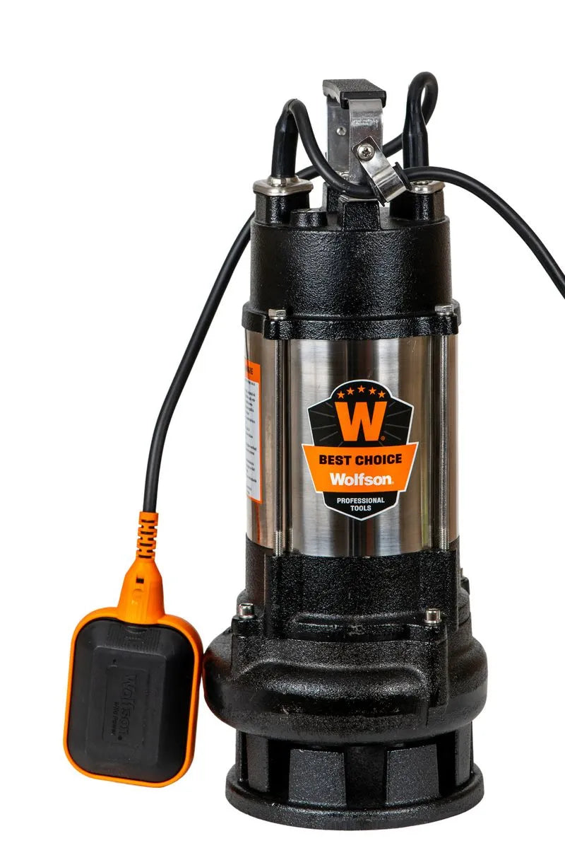 Pompa submersibila apa murdara Wolfson DW-7500-F, 1500W, debit maxim 10000 l/h + furtun 20m + cuple