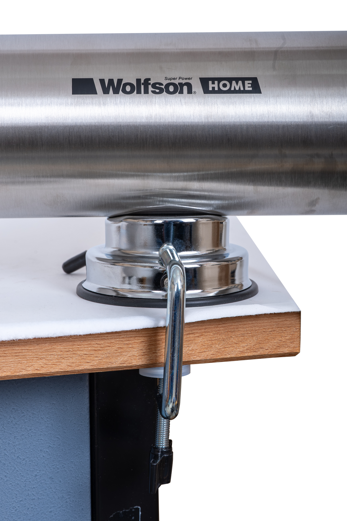 Masina manuala de umplut carnati Wolfson Home K2005S, 3 kg, corp inox, cu ventuza, 5 palnii, montaj orizontal