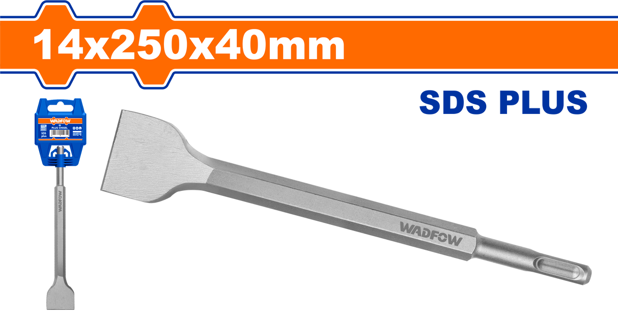 Dalta pentru beton Wadfow, prindere SDS, otel Cr-V, dimensiuni 14x250x40mm, drept