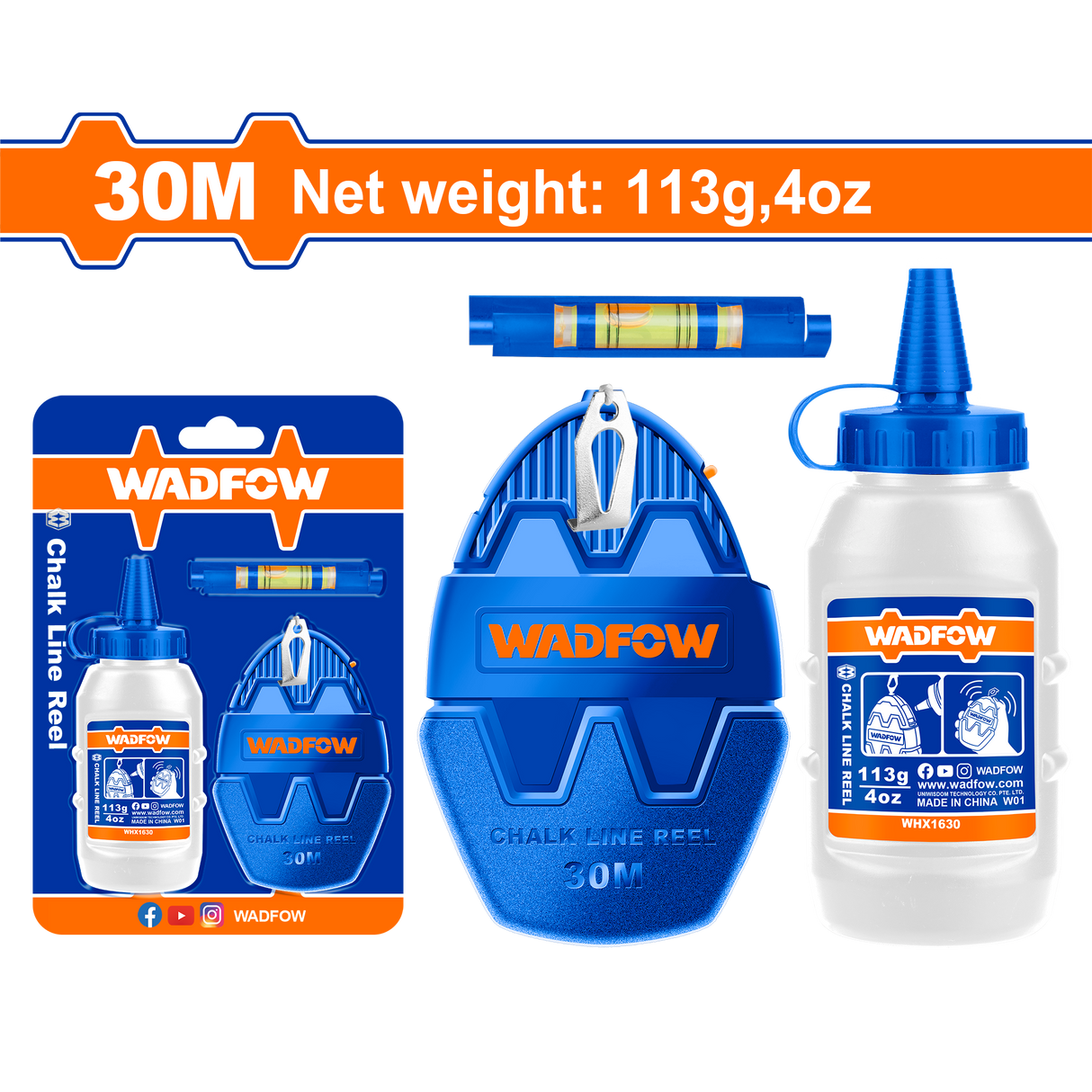 Fir trasare cu bula si creta Wadfow, lungime 30m