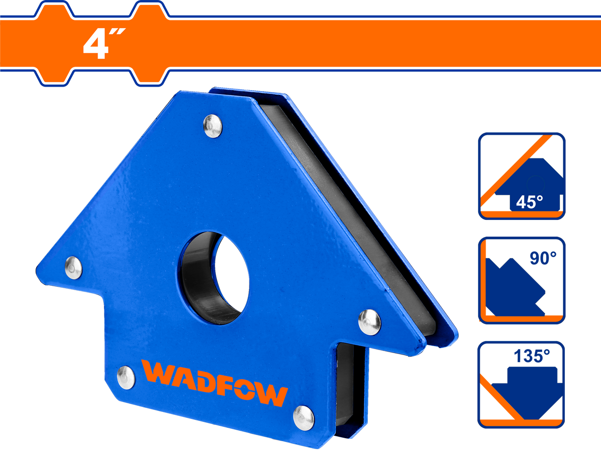Coltare magnetice pentru sudura Wadfow, dim. 155x102x17.4mm, unghiuri 45°, 90°, 135°