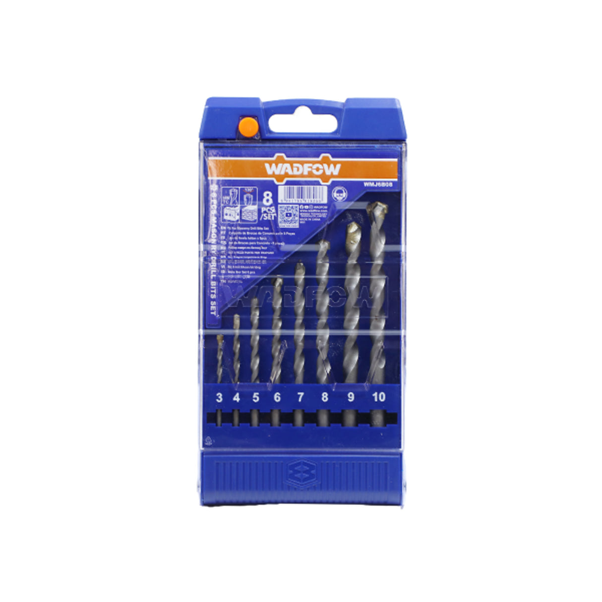 Set 8 burghie pentru beton Wadfow, diametru 3-10mm