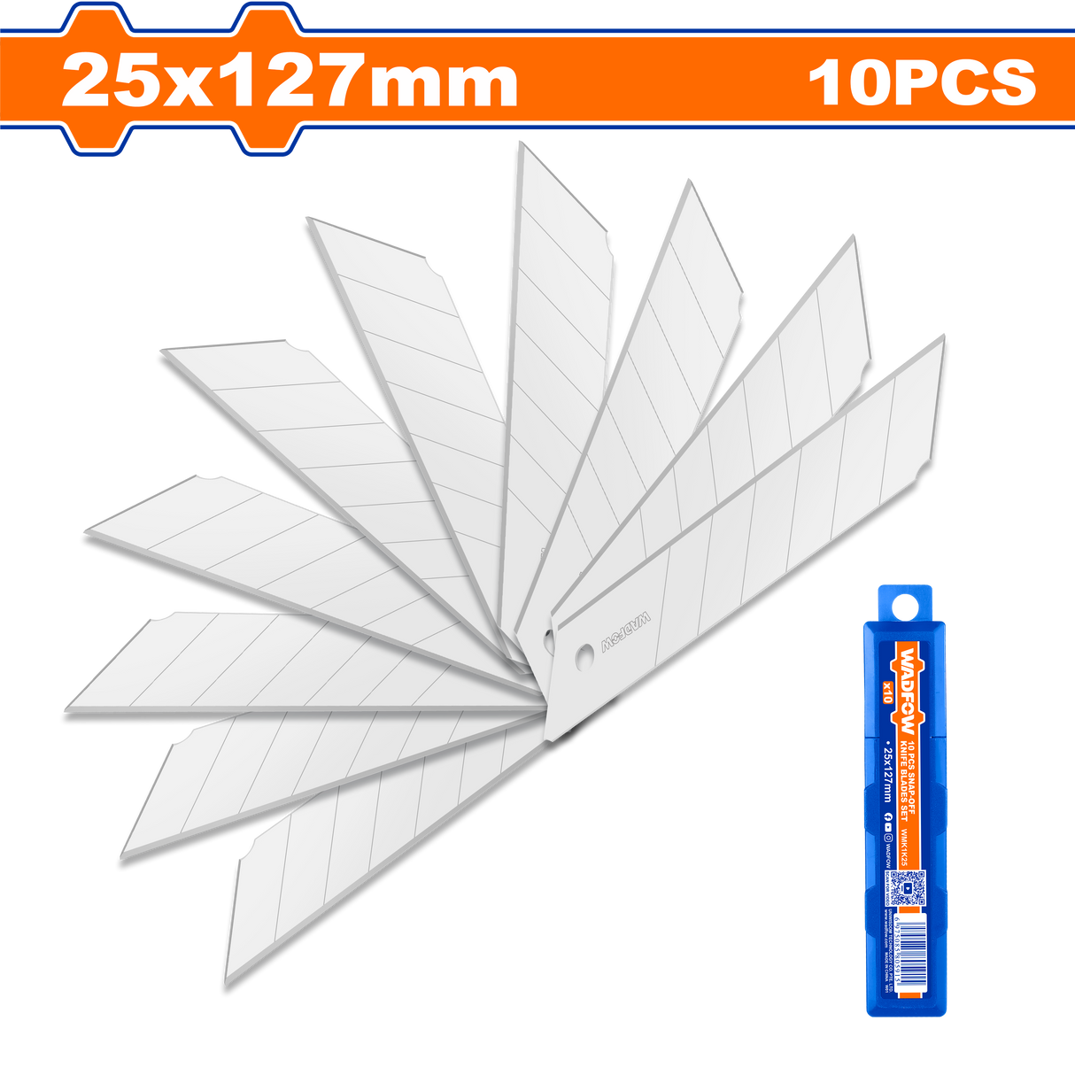 Set 10 lame cutter Wadfow, otel, 25 x 127mm