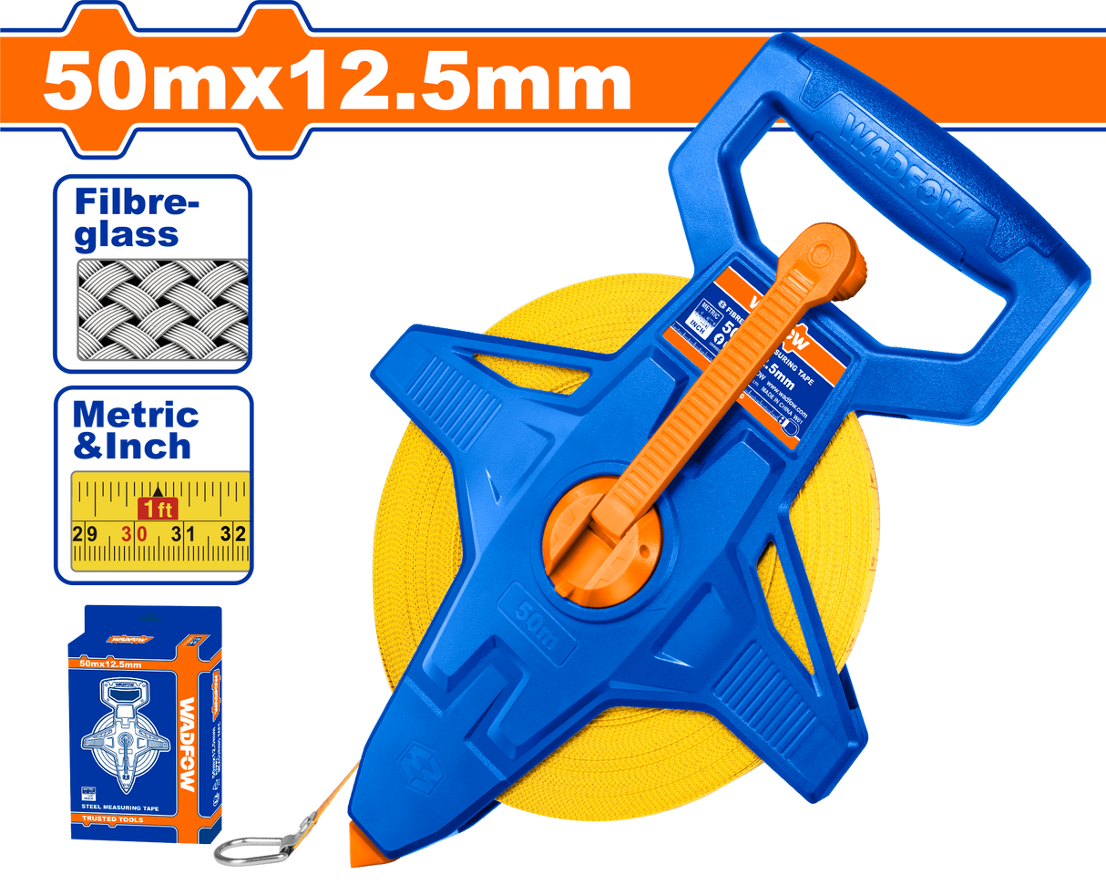 Ruleta Wadfow, 50m lungime, latime banda 12.5mm