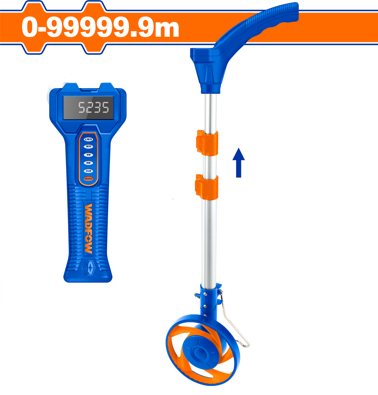 Roata masurare cu afisaj digital Wadfow, domeniu de masurare 0-99999.9 m