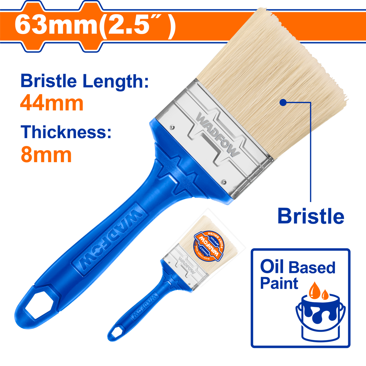 Pensula pentru vopsea pe baza de ulei Wadfow, latime 63mm