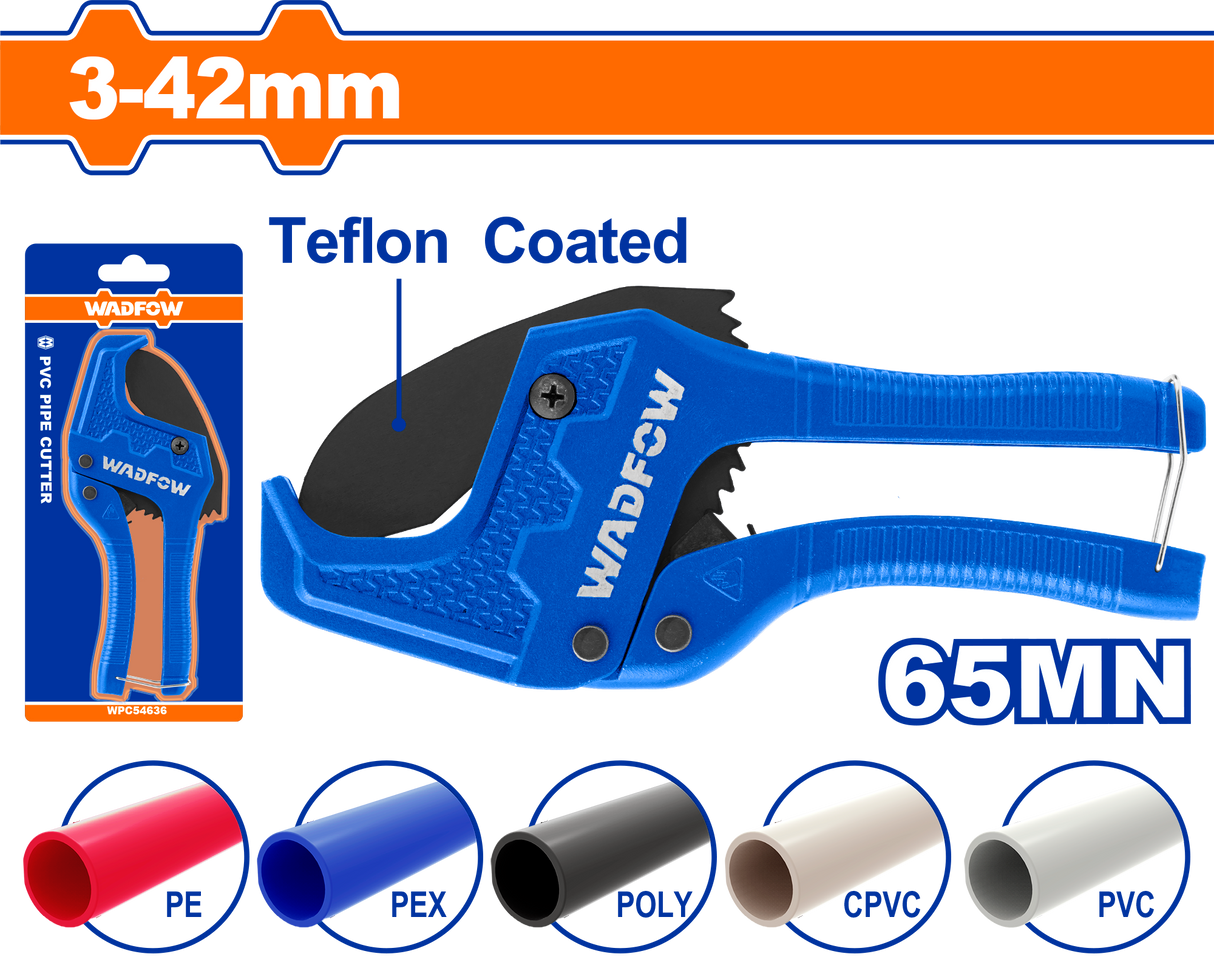 Cleste pentru taiat tevi Wadfow, diametru de taiere 3-42mm