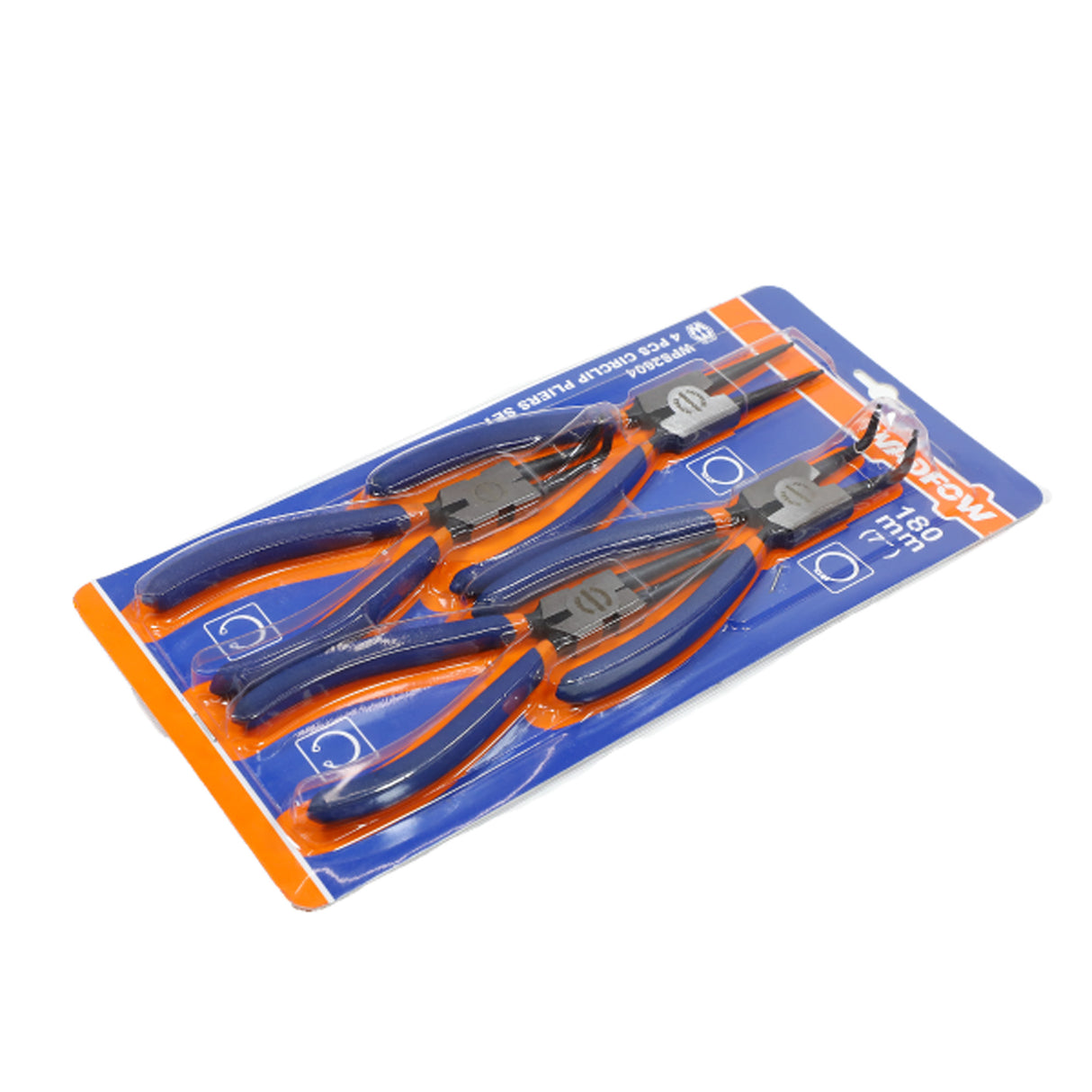 Set 4 clesti pentru inele de siguranta Wadfow, dimensiune 7"/180mm, diametru 1.8mm, otel carbon