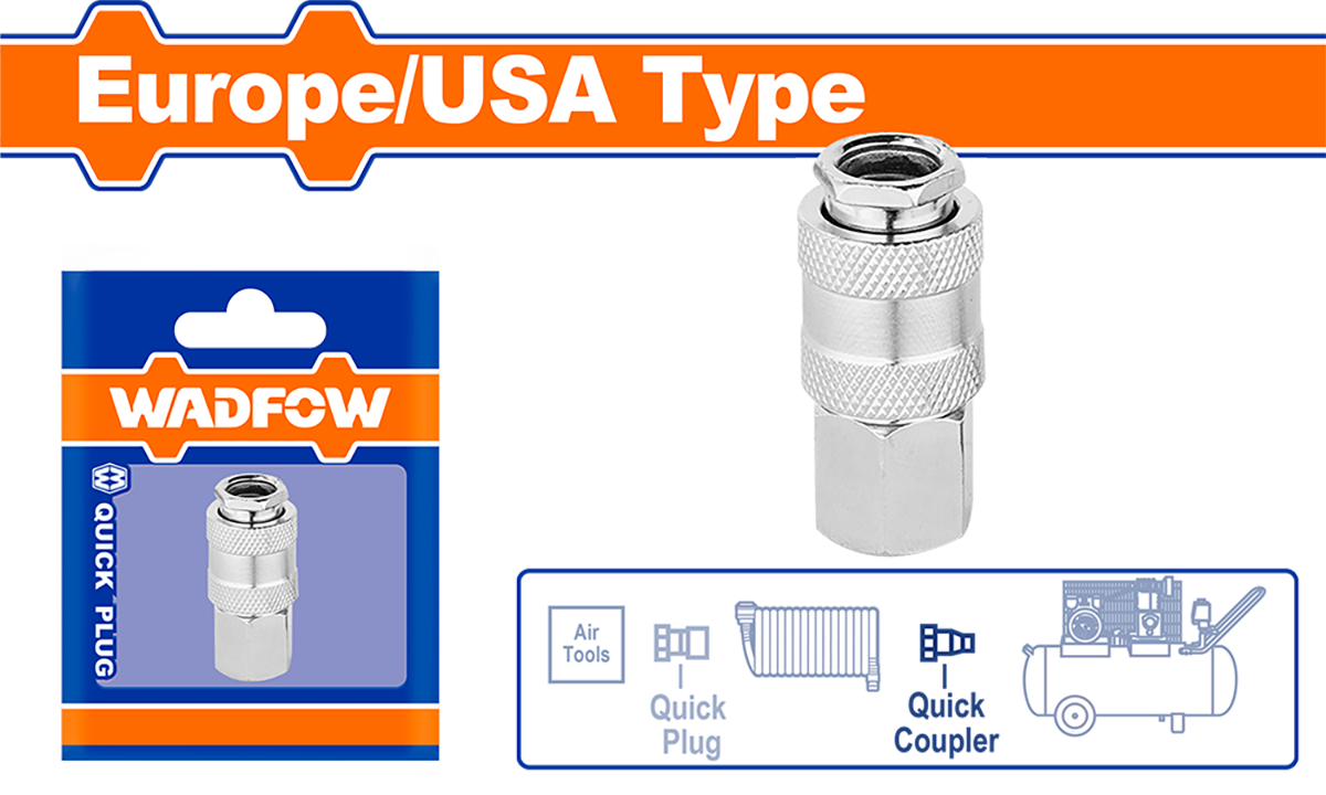 Conector aer mama WADFOW, filet interior 1/4"