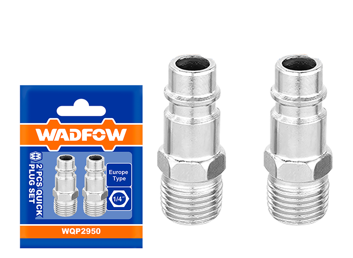 Set conector aer tata WADFOW, filet exterior 1/4" (2 bucati)