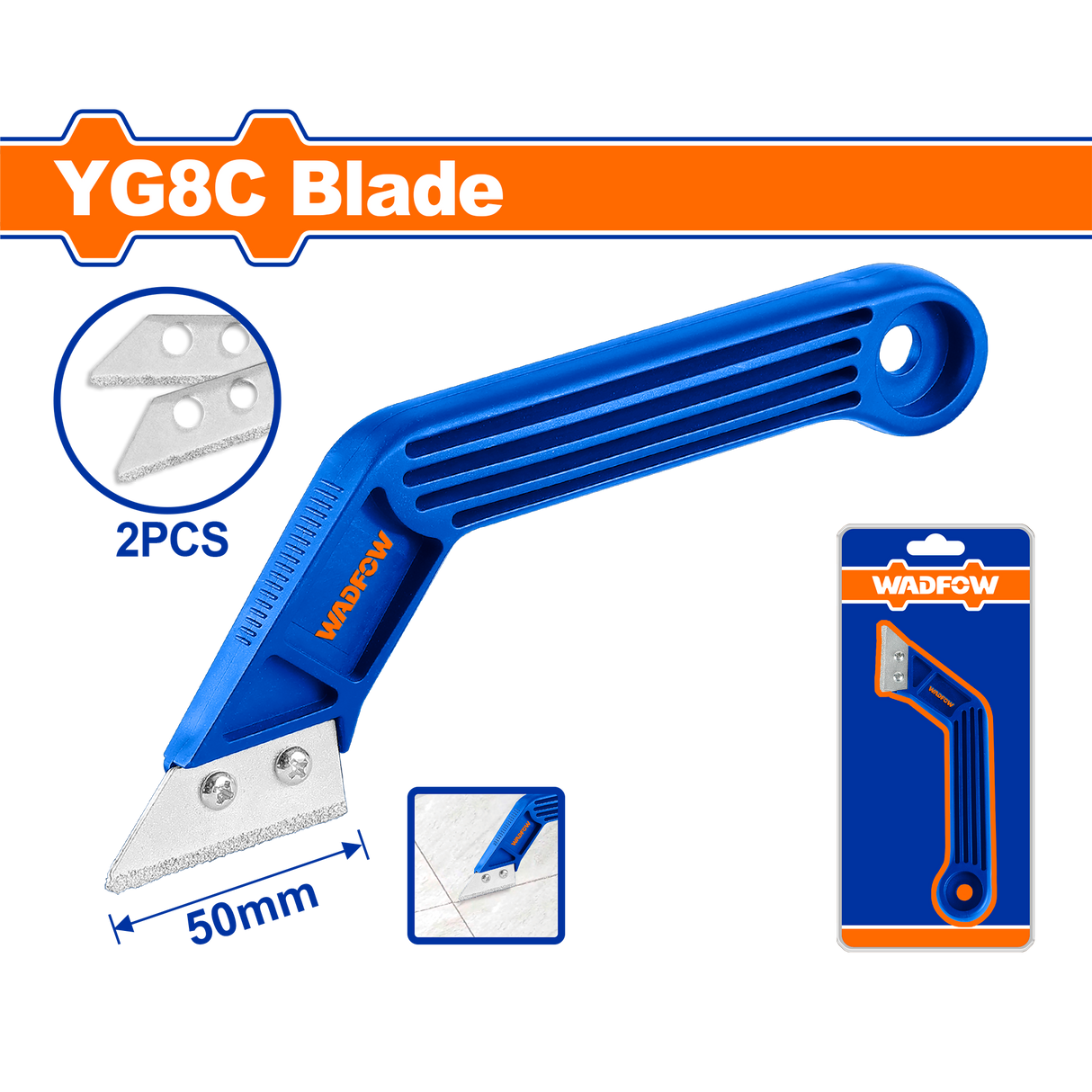 Cutit rosturi Wadfow, lungime 20cm, 2 lame incluse