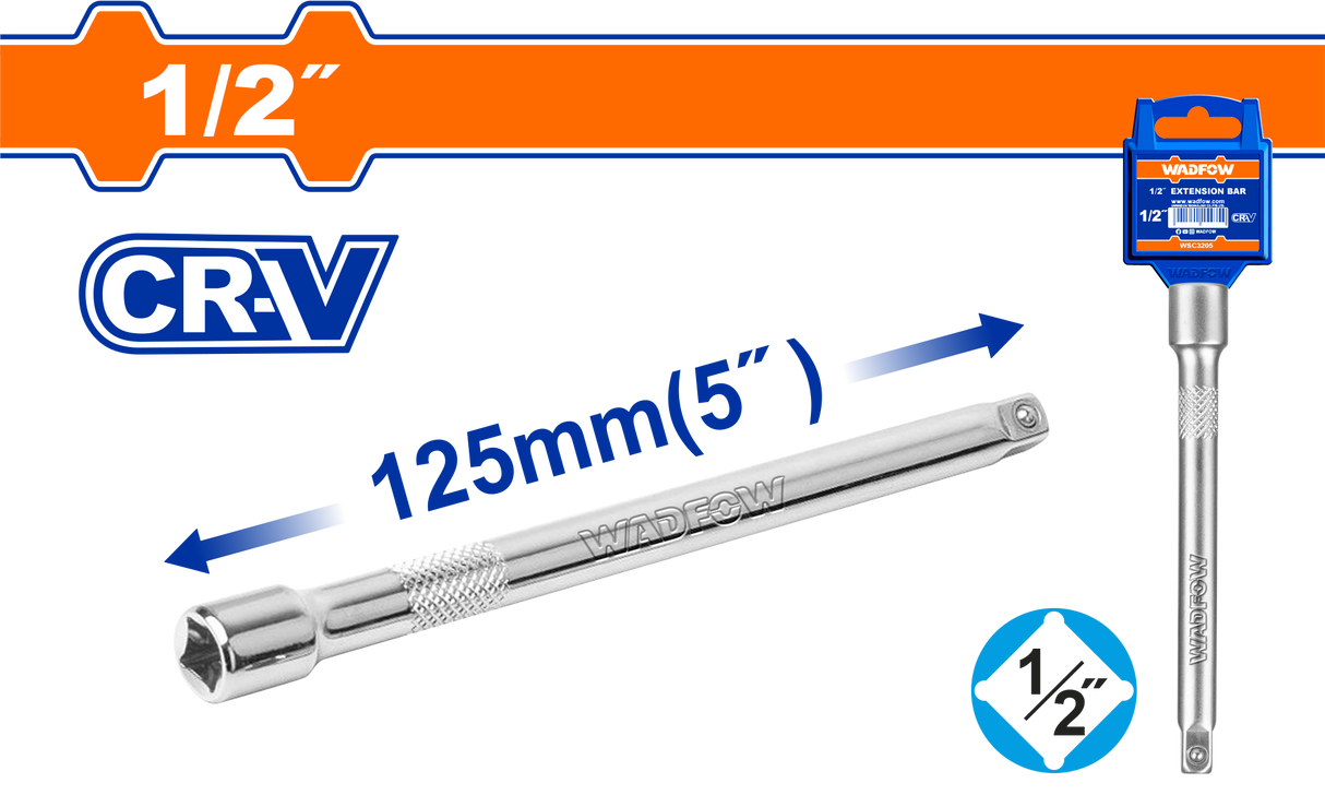 Prelungitor cheie tubulara Wadfow, Cr-V, 1/2", lungime 125mm