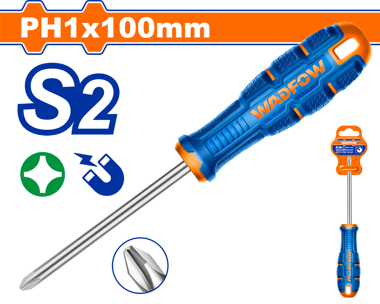 Surubelnita Wadfow, tip varf PH1 magnetic, lungime 100mm