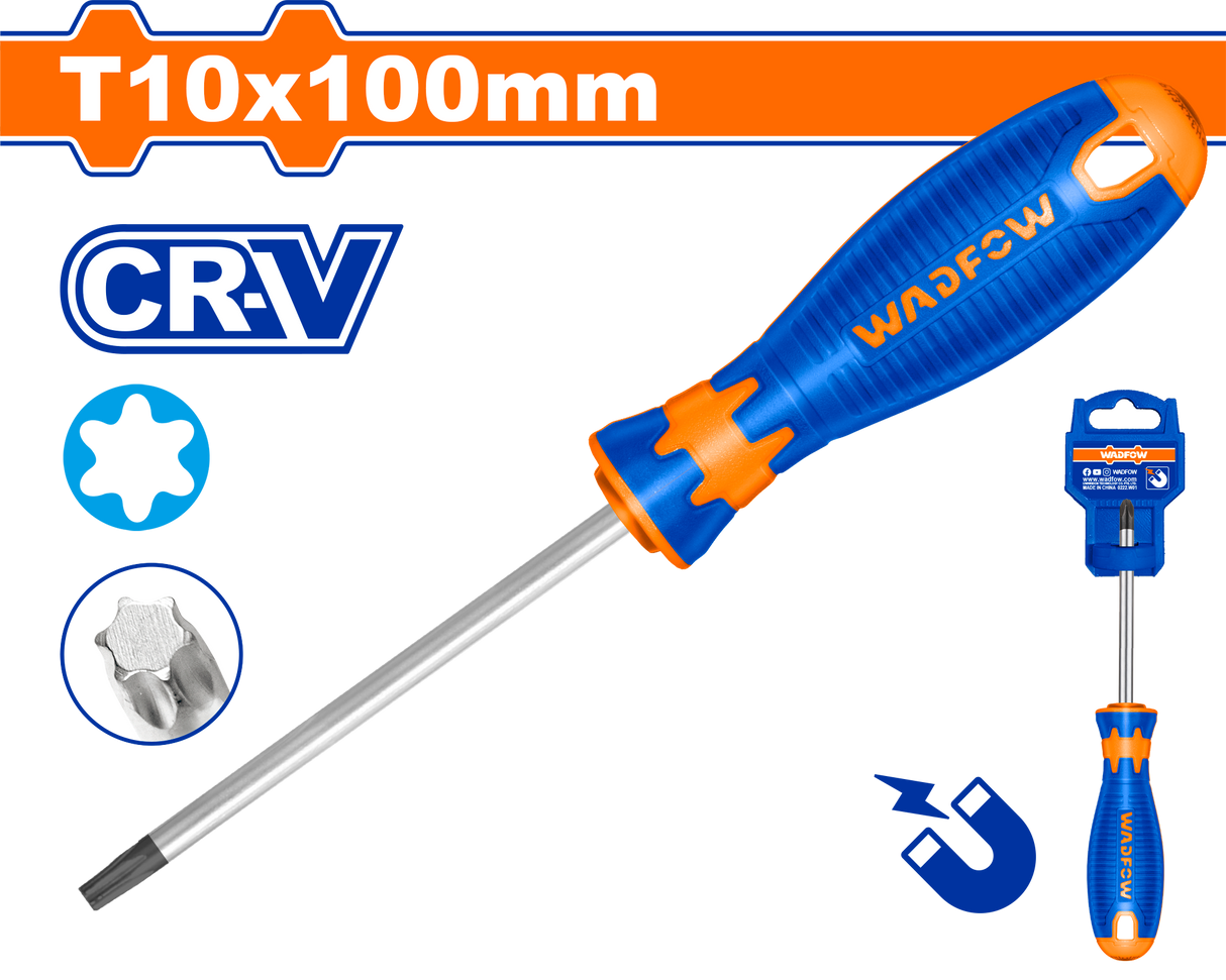 Surubelnita Torx Wadfow, Cr-V, tip varf T10, lungime 100mm