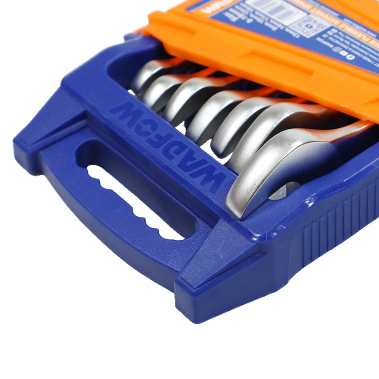 Set 7 chei combinate cap flexibil cu clichet Wadfow, 8-19mm, Cr-V, Cr-Mo