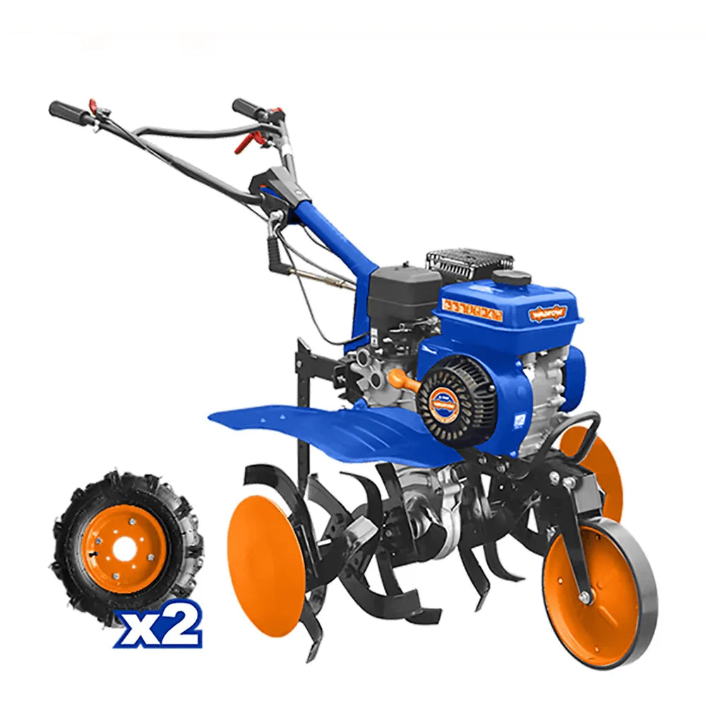 Motocultor pe benzina Wadfow, 6.5 CP, 210cc, latime de lucru 75cm, roti de transport, freze pentru sapat