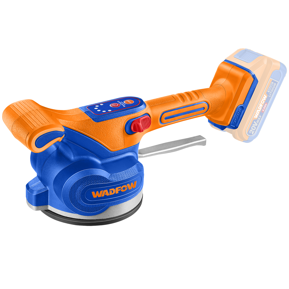 Vibrator cu ventuza pentru placi ceramice WADFOW 20V – 10000 rpm, 130mm, 50kg (nu include acumulator)