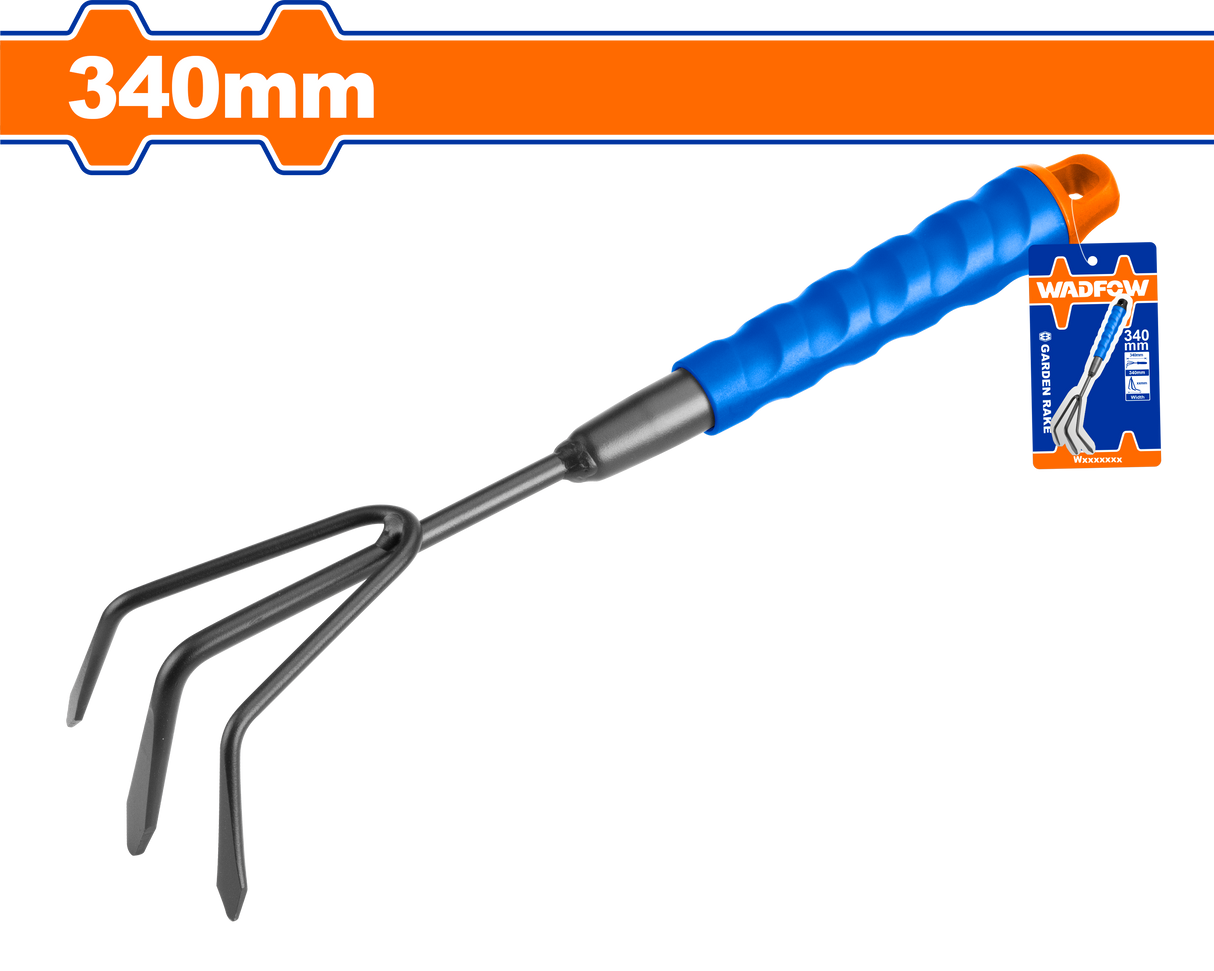 Mini grebla pentru gradina Wadfow, 3 dinti, lungime 240mm, latime 100mm