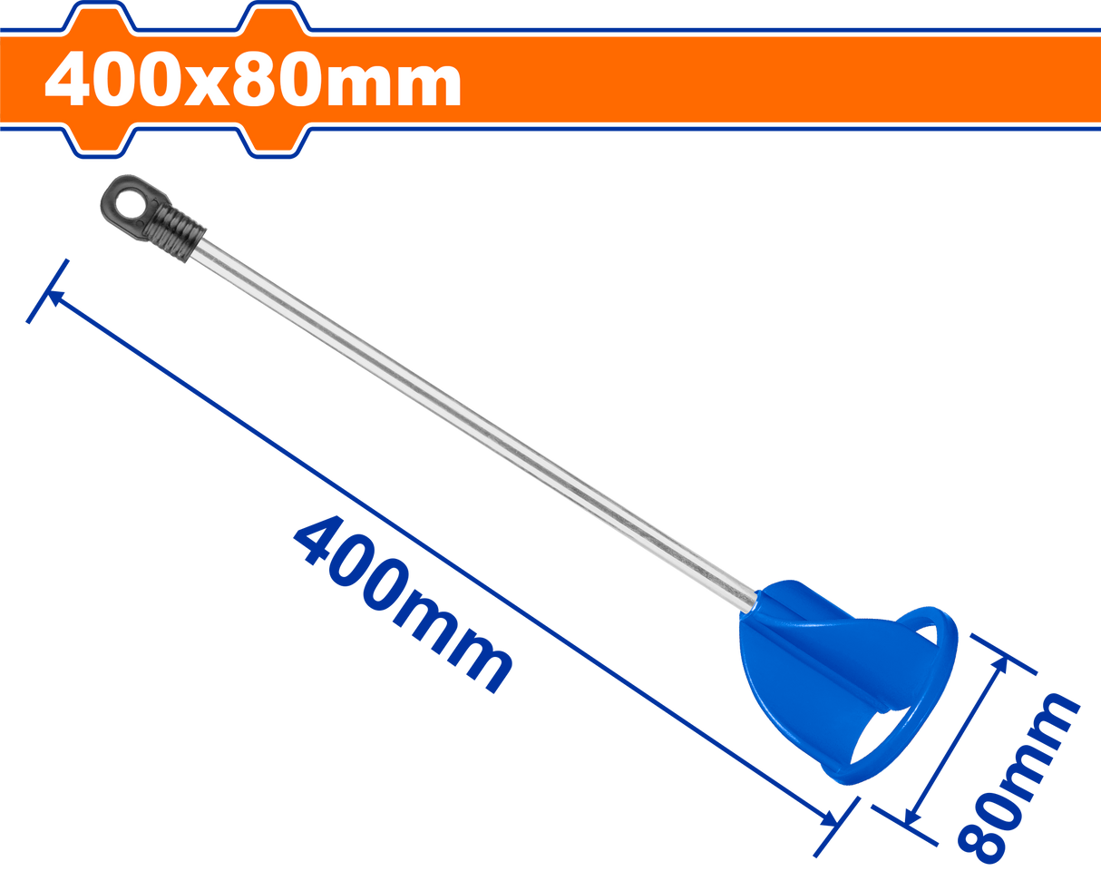 Paleta mixer mortar, vopsea Wadfow, prindere HEX, lungime 40cm, diametru 8cm