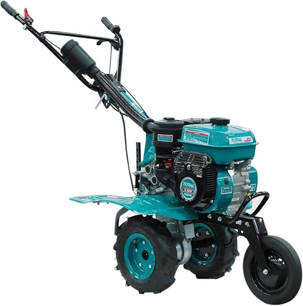Motocultor pe benzina Total, 4.8kW (6.5CP), latime de lucru 90 cm, roti de transport si freze
