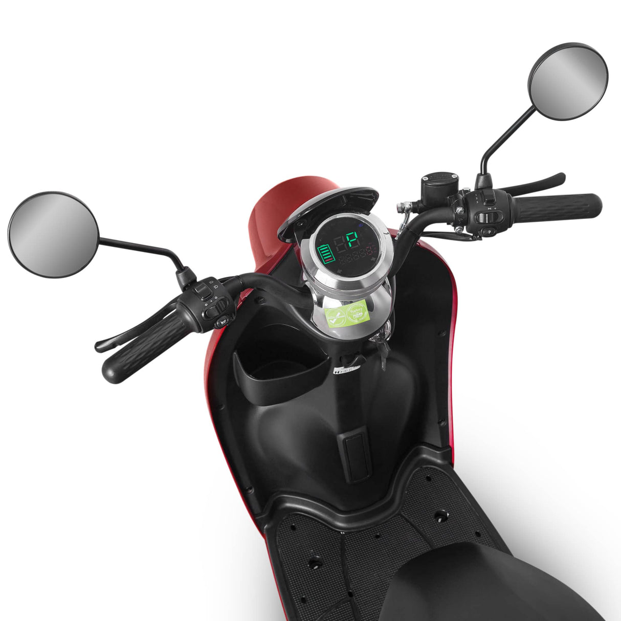 Voltarom S2, motor 2000W, autonomie pana la 60 km, viteza maxima 25 km pe ora, Scuter electric Fara Permis, Visiniu