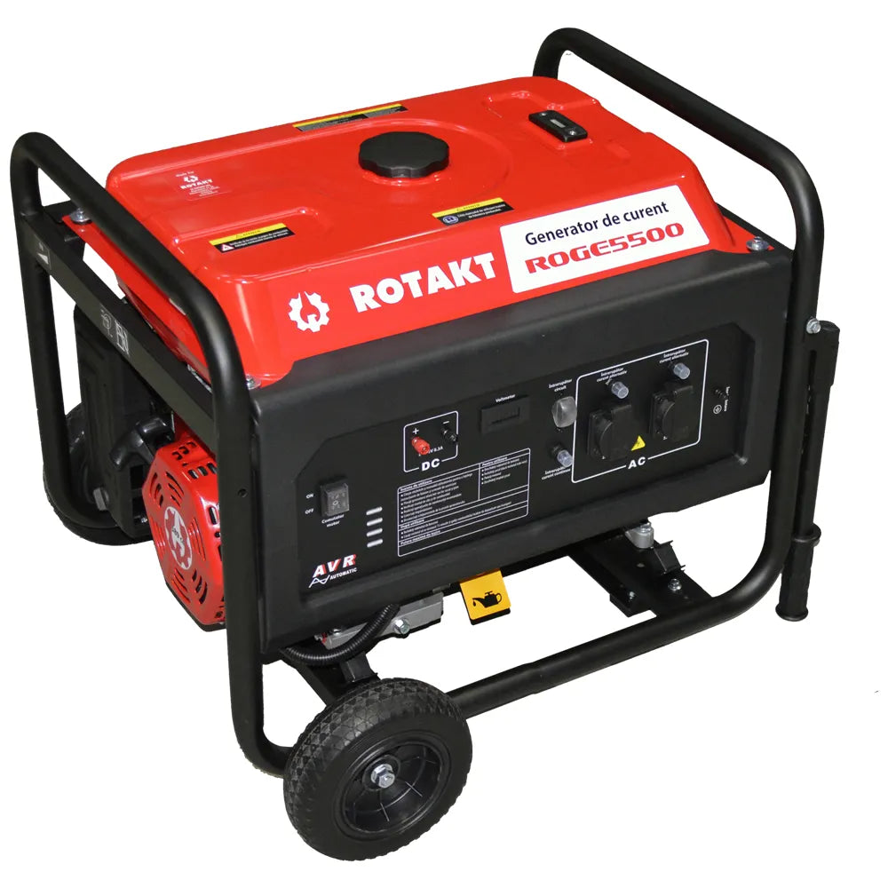 Generator de curent Rotakt ROGE5500, 5.5 KW, AVR, voltmetru, iesire 12V, autonomie 7 ore