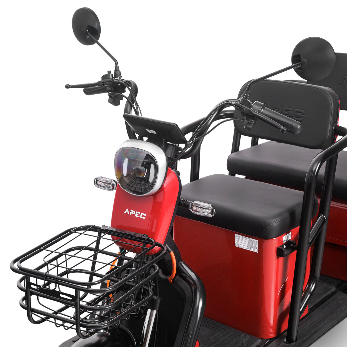 Tricicleta electrica, Volta APM5, Rosu, viteza maxima 25 km/h, Autonomie pana la 40 km