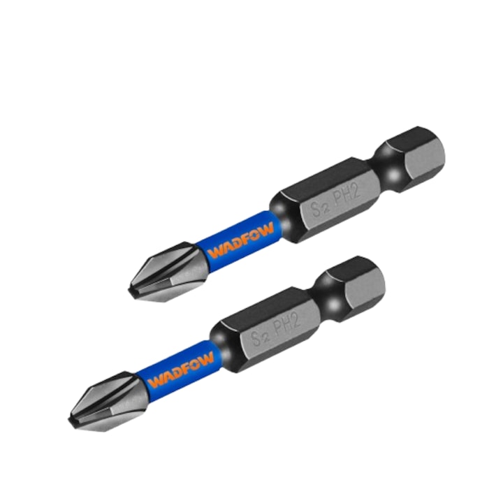Set 2 biti impact Wadfow, otel industrial, lungime 50mm