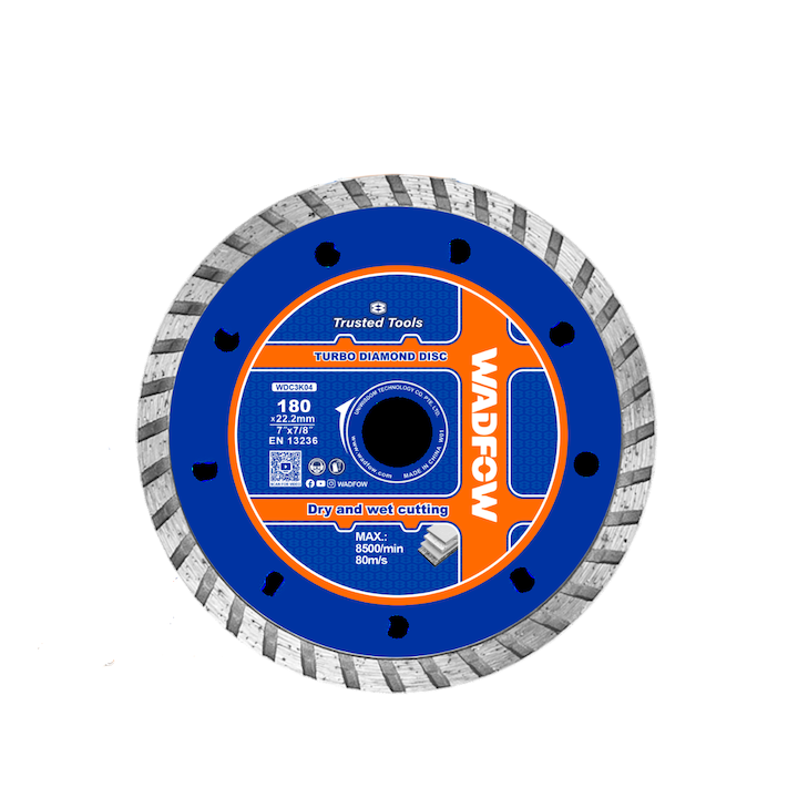 Disc debitare beton Wadfow, dimensiune 180x22.2mm