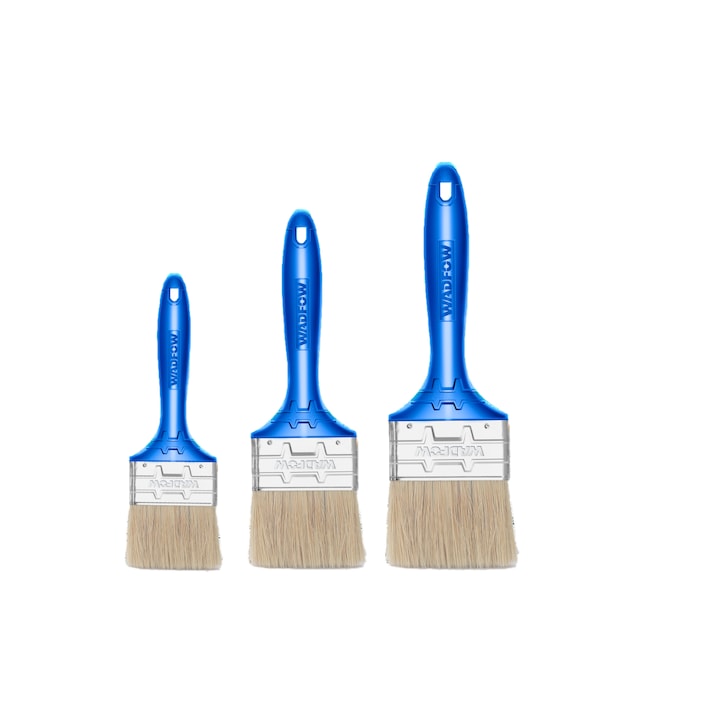 Set 3 pensule pentru vopsit Wadfow, pentru vopsele pe baza de ulei, 25mm, 38mm, 50mm