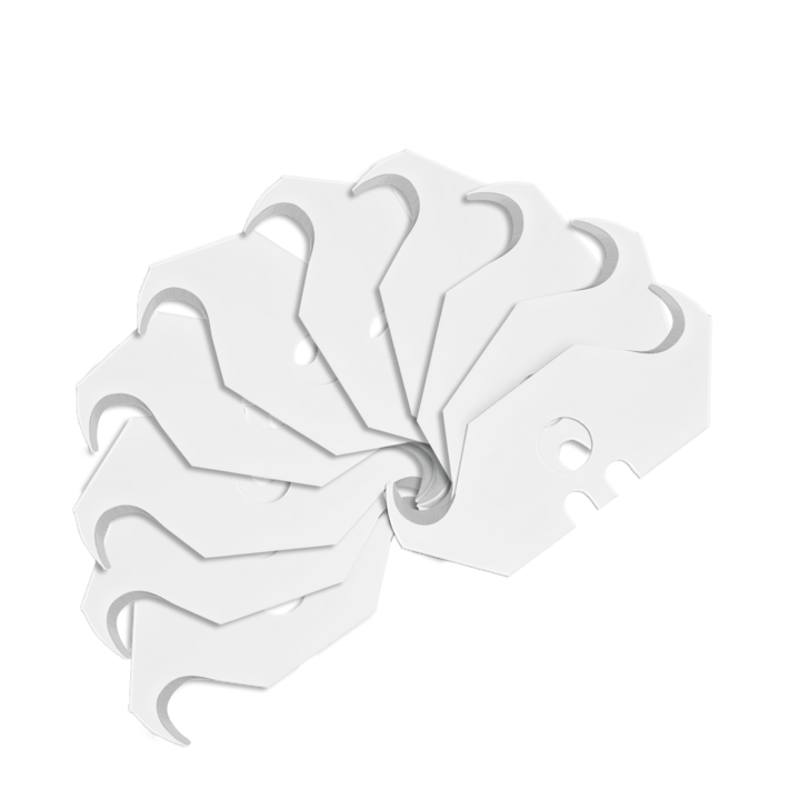 Set 10 lame cutter carlig Wadfow, otel, tip carlig, 50x19mm