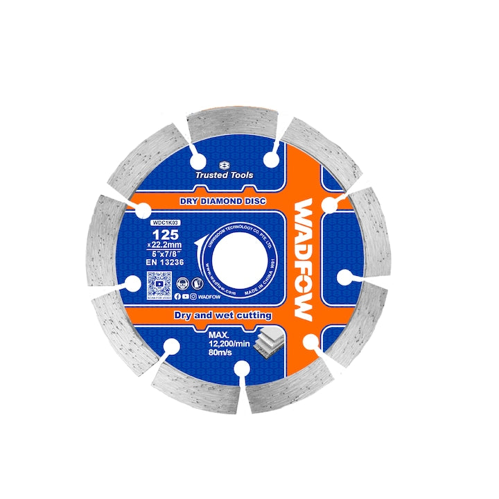 Disc debitare beton Wadfow, dimensiuni 125x22.2mm