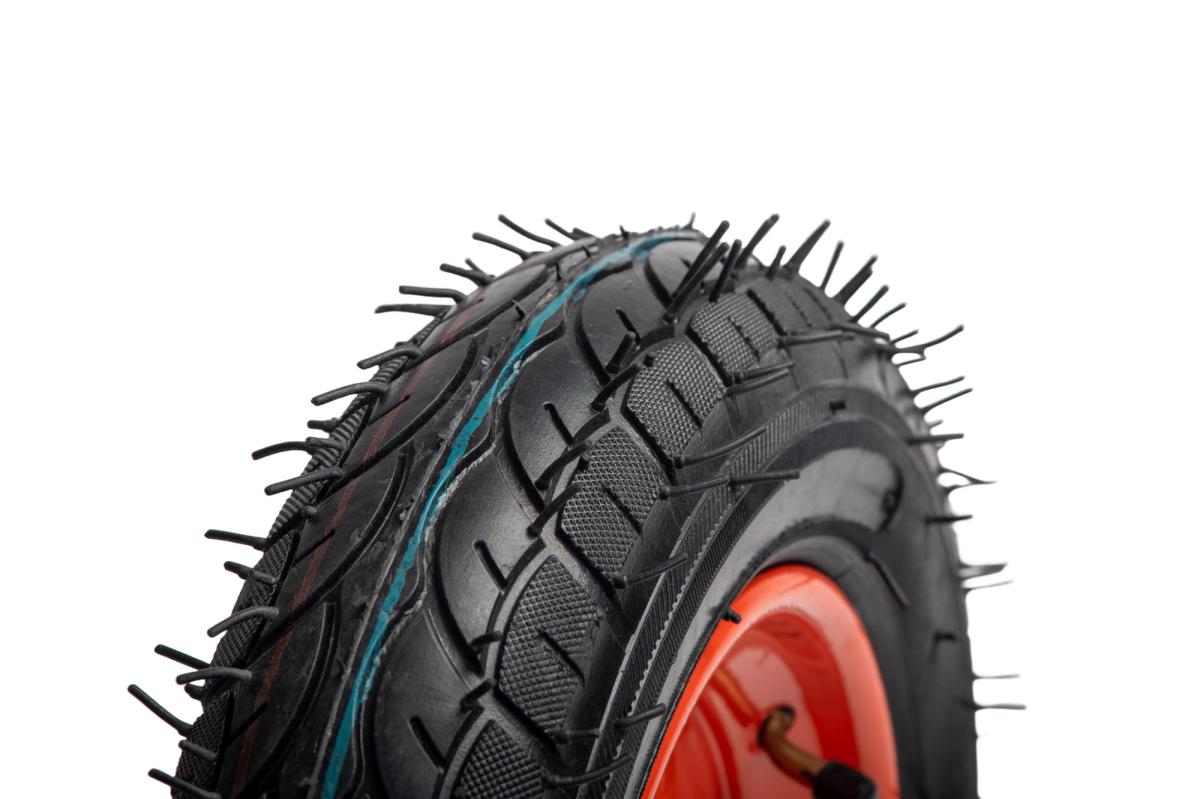 Roata roaba - tt - ax subtire 14mm - mixt - 3.50-8 8pr