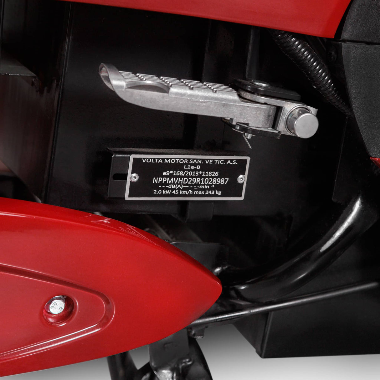 Voltarom S2, motor 2000W, autonomie pana la 60 km, viteza maxima 25 km pe ora, Scuter electric Fara Permis, Visiniu