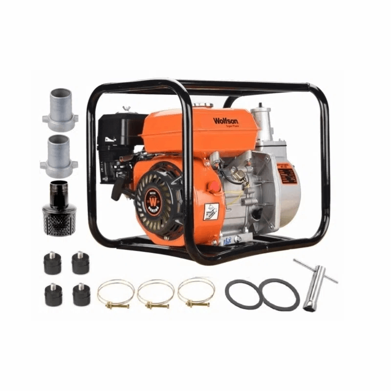 Motopompa apa WOLFSON® WT-20, 2 toli, 6.5CP, 27000 l/h - Accesorii incluse