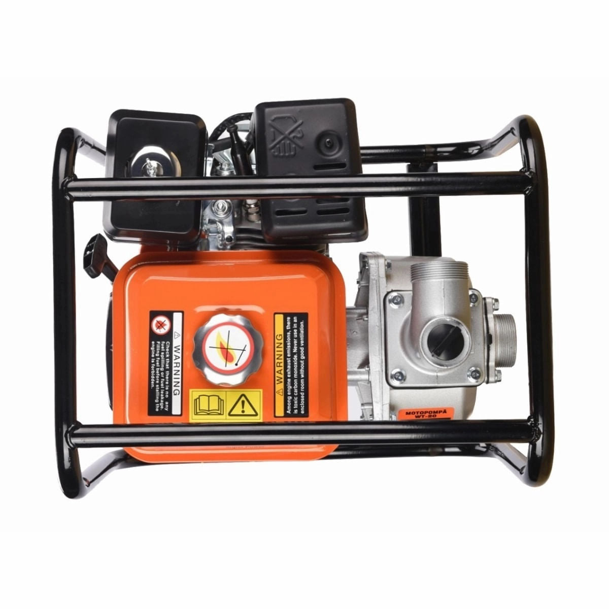 Motopompa apa WOLFSON® WT-20, 2 toli, 6.5CP, 27000 l/h + ulei 4T, 0.6L + furtun pompieri 2 toli x 20m cu racorduri